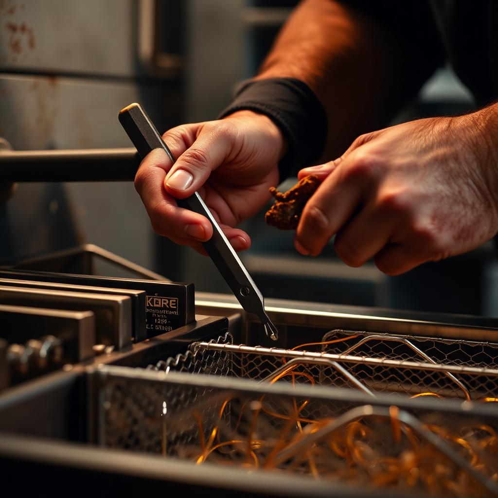 Commercial fryer repair detail